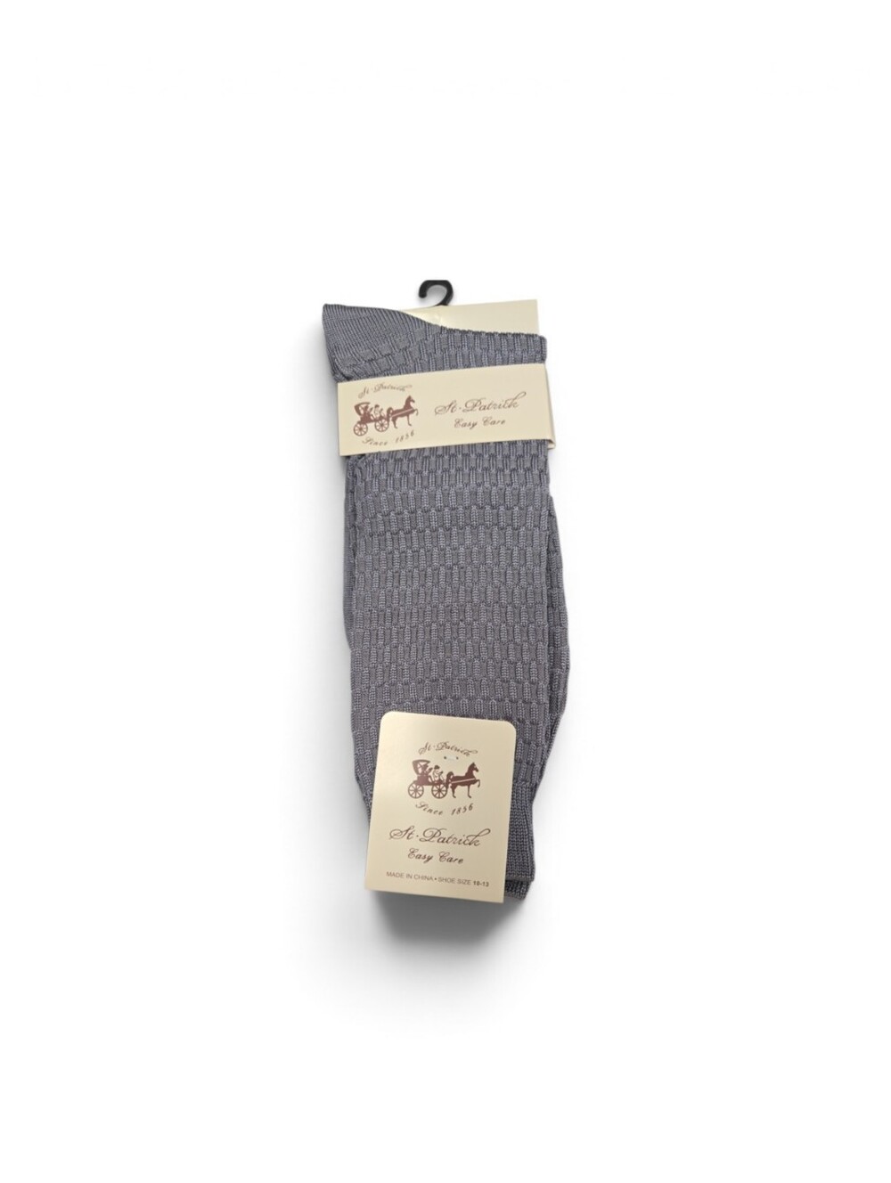 MEN'S ST. PATRICK CHARCOAL SILKY DRESS SOCKS FASHION COLORS. S1003.